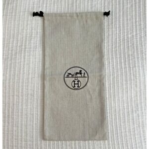 Authentic HERMES Tweed Drawstring  Shoe or Wallet Storage Dust Bag 14"x6.5"